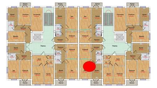 2-комнатная квартира 45.5 м²  5/6 этаж | Жилой комплекс MBG