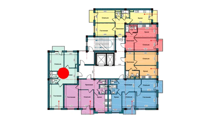 2-комнатная квартира 60.7 м²  7/10 этаж | Жилой комплекс NUR BARAKA
