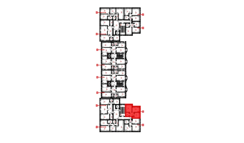 2-xonali xonadon 48.5 m²  7/9 qavat | FIDOKOR Turar-joy majmuasi