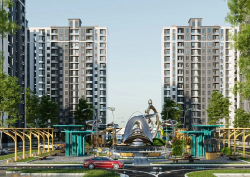 2-xonali xonadon 65.1 m²  16/16 qavat | Crystal Avenue Turar-joy majmuasi