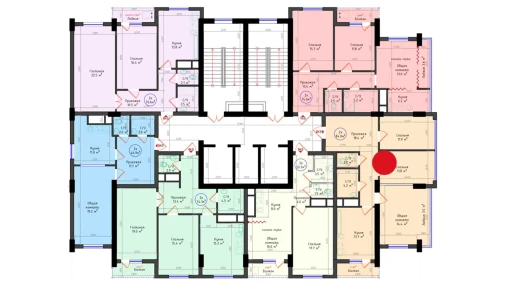 3-xonali xonadon 84 m²  9/25 qavat | Brilliant City Turar-joy majmuasi