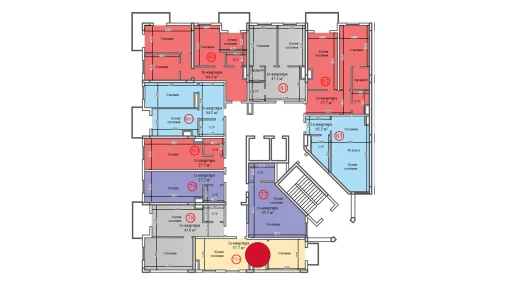 1-xonali xonadon 37.7 m²  14/14 qavat | Al-Barakat Turar-joy majmuasi