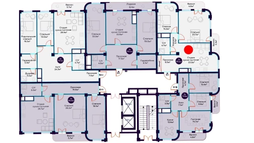 3-xonali xonadon 86.4 m²  15/16 qavat | Havas Premium Turar-joy majmuasi