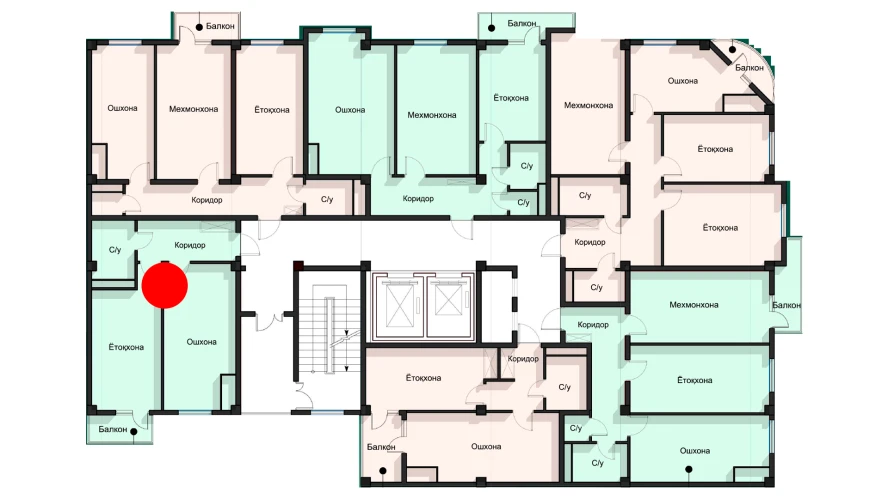 1-комн. квартира 53.58 м²  6/12 этаж | Жилой комплекс SPUTNIK AVENUE