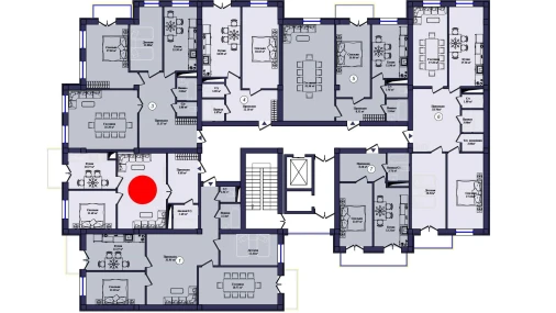 2-xonali xonadon 61.58 m²  8/10 qavat | KAMALAK Turar-joy majmuasi