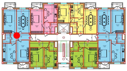 3-xonali xonadon 83.2 m²  4/8 qavat | "Markaz" Turar-joy majmuasi