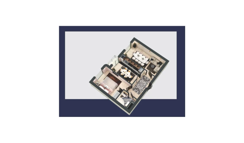 2-комнатная квартира 62.98 м²  12/12 этаж | Жилой комплекс Aviasozlar Plaza
