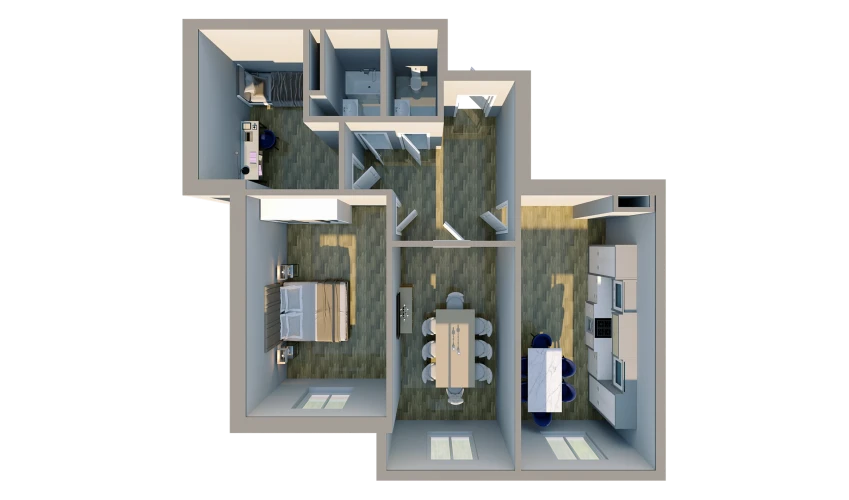 3-xonali xonadon 97.8 m²  5/10 qavat | BRIDGE Turar-joy majmuasi