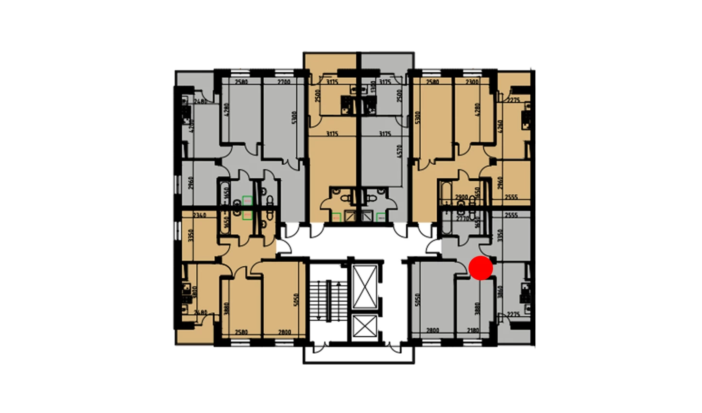3-комн. квартира 55.32 м²  3/10 этаж | Жилой комплекс YANGIOBOD RESIDENCE