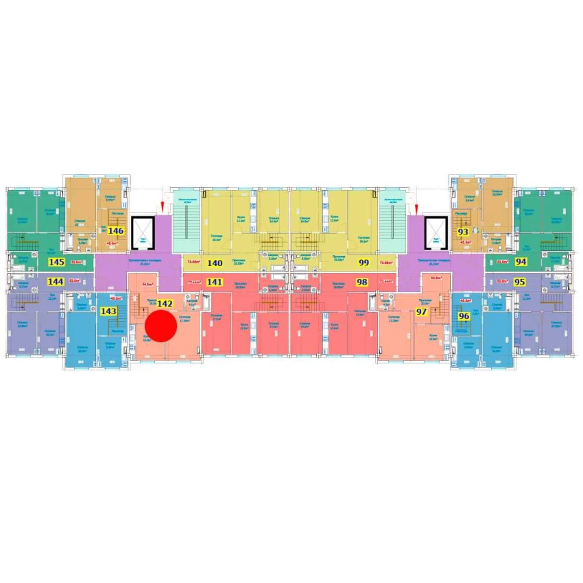 1-комн. квартира 112.8 м²  1/9 этаж | Жилой комплекс YANGI AVLOD