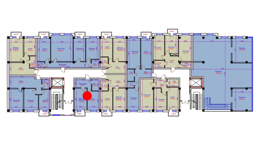 1-комн. квартира 41.14 м²  2/10 этаж | Жилой комплекс Ko'kcha-Oqtepa