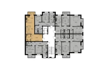 1-xonali xonadon 47.79 m²  8/9 qavat | MINGCHINOR Turar-joy majmuasi