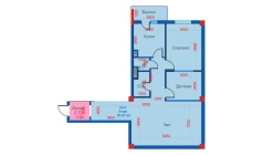3-комн. квартира 65.97 м²  10/12 этаж | Жилой комплекс Sokin city