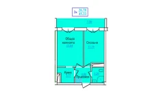 2-xonali xonadon 45.33 m²  7/9 qavat | PROVANS Turar-joy majmuasi