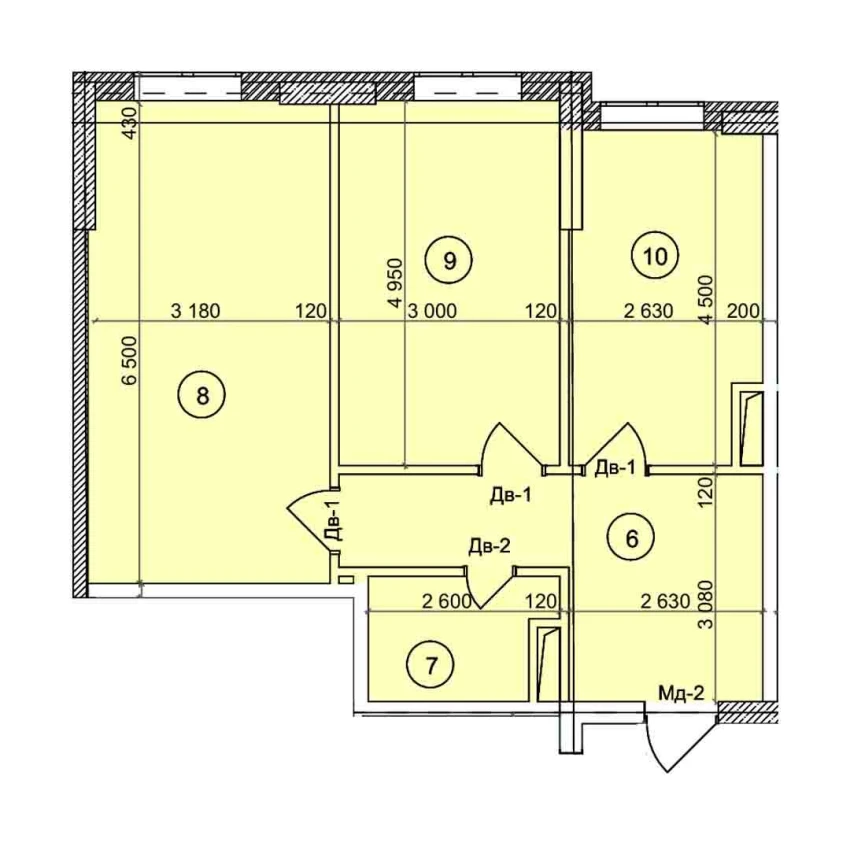 2-комн. квартира 67.1 м²  2/9 этаж | Жилой комплекс Uchtepa Avenue
