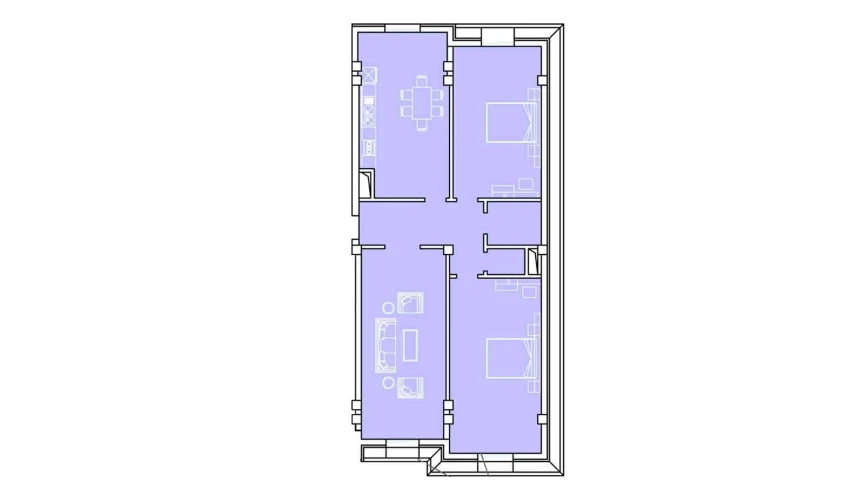 4-xonali xonadon 133 m²  8/8 qavat | Ziynat Capital Turar-joy majmuasi