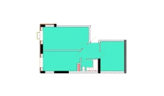 2-xonali xonadon 57.3 m²  2/9 qavat | Uchtepa Avenue Turar-joy majmuasi