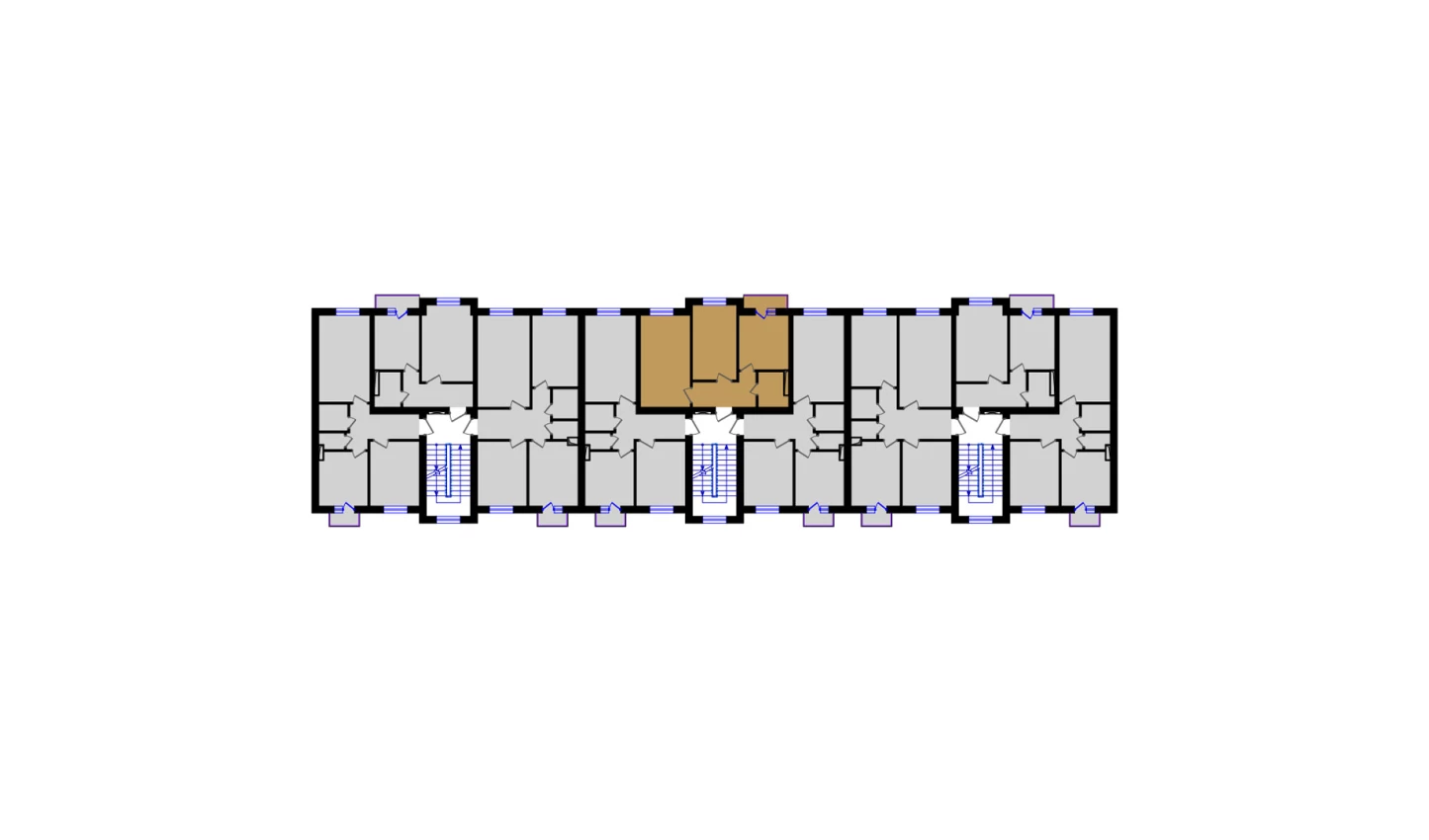 2-xonali xonadon 55.78 m²  2/5 qavat | QIZILTEPA Turar-joy majmuasi