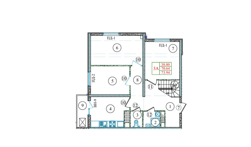 3-комнатная квартира 144.48 м²  9/9 этаж | Жилой комплекс Yangi O'zbekiston
