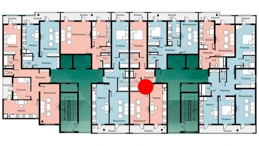 2-комнатная квартира 63.99 м²  15/16 этаж | Жилой комплекс SOKIN DIYOR