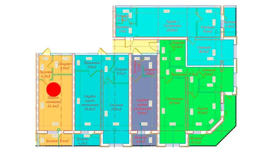 1-xonali xonadon 39.1 m² 4/16 qavat | DO'MBIROBOD RESIDENCE Turar-joy majmuasi 1-xonali xonadon 39.1 m² 4/16 qavat | DO'MBIROBOD RESIDENCE Turar-joy majmuasi
