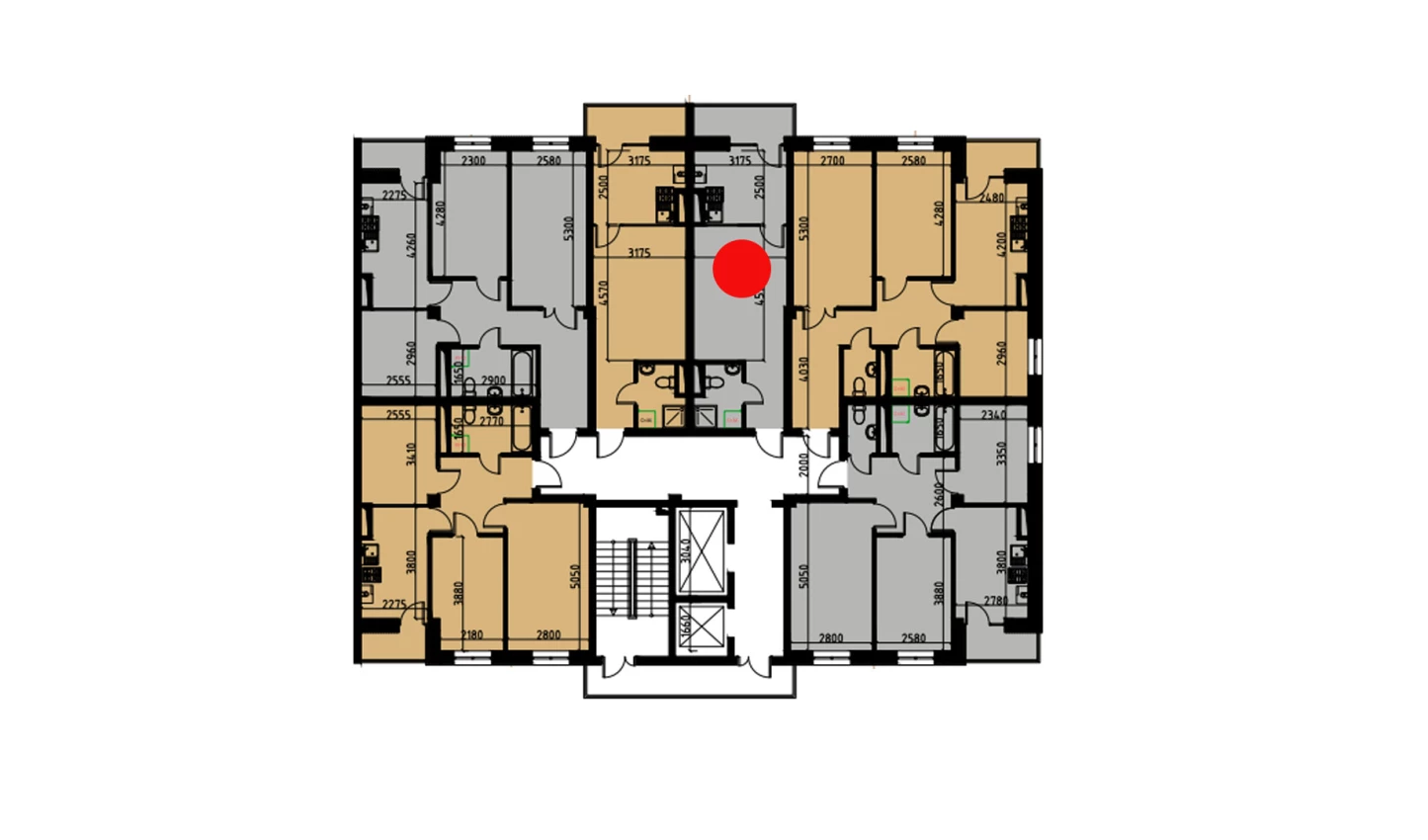 1-xonali xonadon 29.24 m²  10/10 qavat | YANGIOBOD RESIDENCE Turar-joy majmuasi