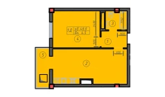 1-комн. квартира 48 м²  2/12 этаж | Жилой комплекс Sokin hayot