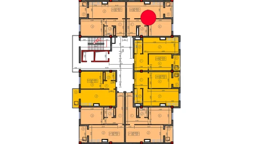 1-xonali xonadon 56 m²  4/12 qavat | Sokin hayot Turar-joy majmuasi