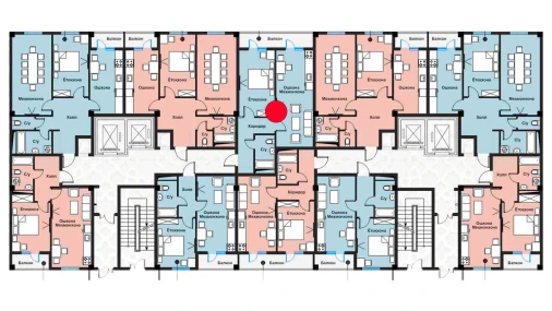 1-xonali xonadon 51.1 m²  2/11 qavat | Zangota City 1 -ETAP Turar-joy majmuasi