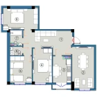 4-xonali xonadon 92 m²  7/9 qavat | FLORYA RESIDENCE Turar-joy majmuasi