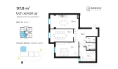 3-xonali xonadon 97.8 m²  8/10 qavat | BRIDGE Turar-joy majmuasi