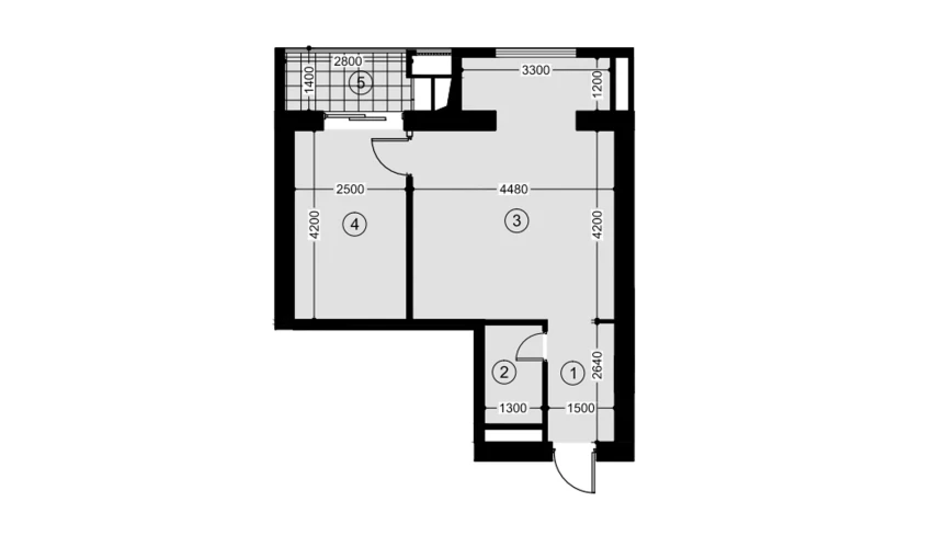 2-комнатная квартира 44.7 м²  7/12 этаж | Жилой комплекс NAVRUZ GROUP
