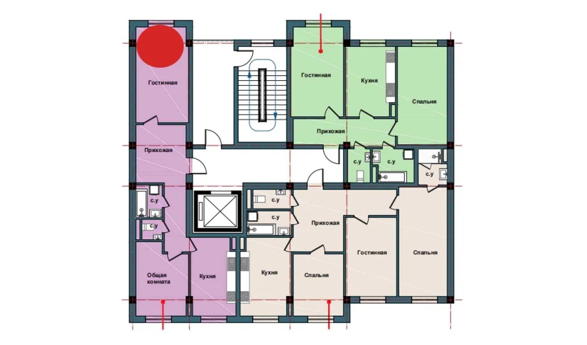 2-комнатная квартира 70.7 м²  2/11 этаж | Жилой комплекс NUR BARAKA