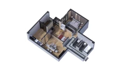 3-комн. квартира 55.16 м²  2/7 этаж | Жилой комплекс Bochka Resort