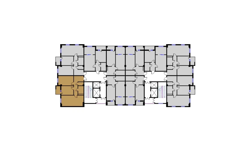 2-комнатная квартира 74.75 м²  16/16 этаж | Жилой комплекс BRILLIANT