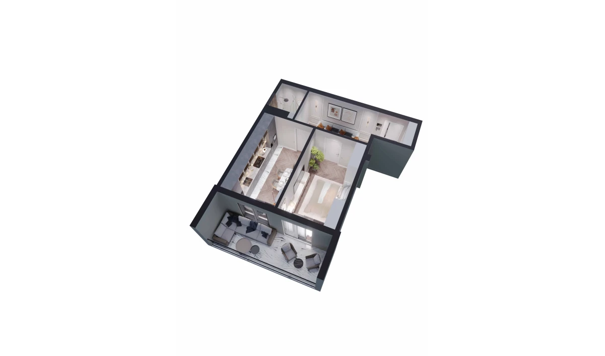 1-комнатная квартира 59.5 м²  3/13 этаж | Жилой комплекс ORZU SAROYI