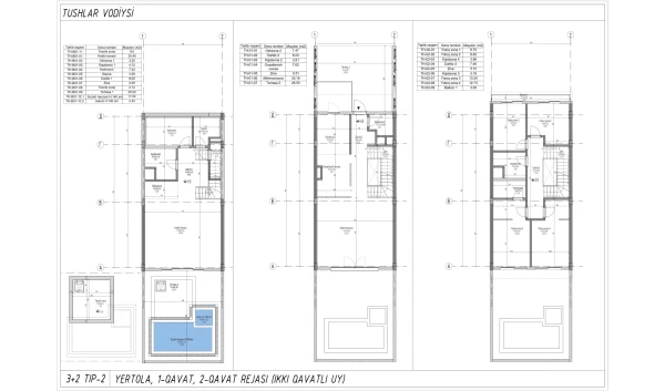 5-xonali xonadon 217.59 m²  1/1 qavat | TUSHLAR VODIYSI Turar-joy majmuasi