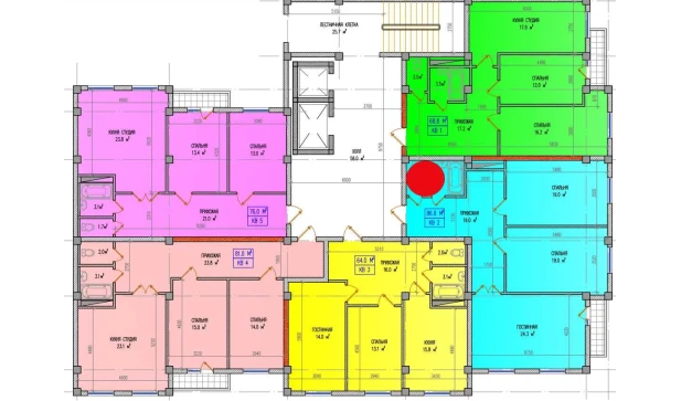 3-xonali xonadon 86.8 m²  3/9 qavat | Yuksalish Nurafshon Turar-joy majmuasi