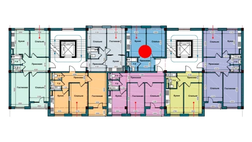 1-xonali xonadon 44.6 m²  2/9 qavat | NUR BARAKA Turar-joy majmuasi