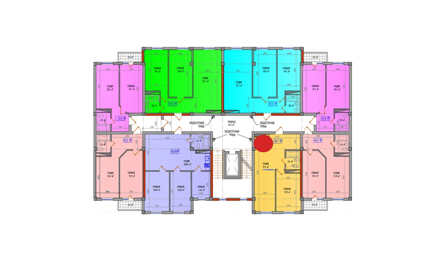 2-комн. квартира 48.7 м² 3/9 этаж | Жилой комплекс Yuksalish Nurafshon 2-комн. квартира 48.7 м² 3/9 этаж | Жилой комплекс Yuksalish Nurafshon