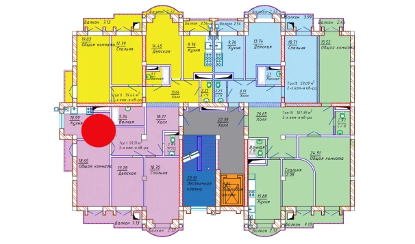 3-комнатная квартира 91.11 м²  8/10 этаж | Жилой комплекс Samarqand Park Avenue