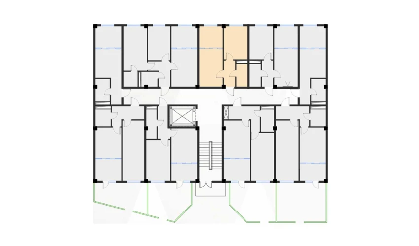 2-комнатная квартира 36.57 м²  1/7 этаж | Жилой комплекс Bochka Resort