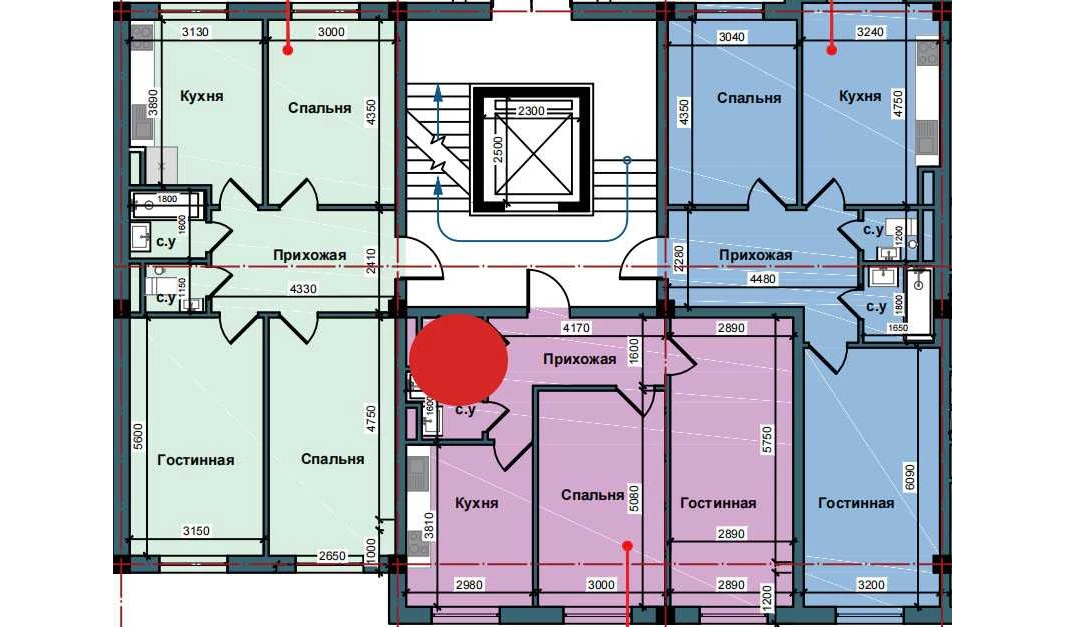 2-комн. квартира 61.1 м²  2/9 этаж | Жилой комплекс NUR BARAKA