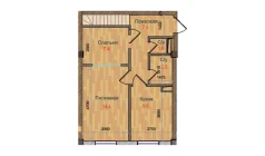 2-xonali xonadon 85.6 m²  1/6 qavat | MBG Turar-joy majmuasi