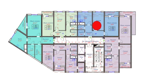 2-комнатная квартира 61.8 м²  11/16 этаж | Жилой комплекс TRINITY