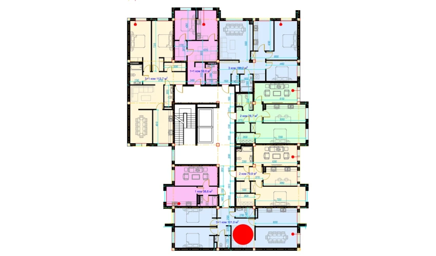 4-xonali xonadon 101 m²  2/7 qavat | Rohat Turar-joy majmuasi