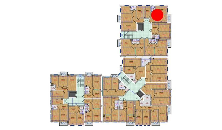 2-xonali xonadon 47.9 m²  4/9 qavat | MBG Turar-joy majmuasi