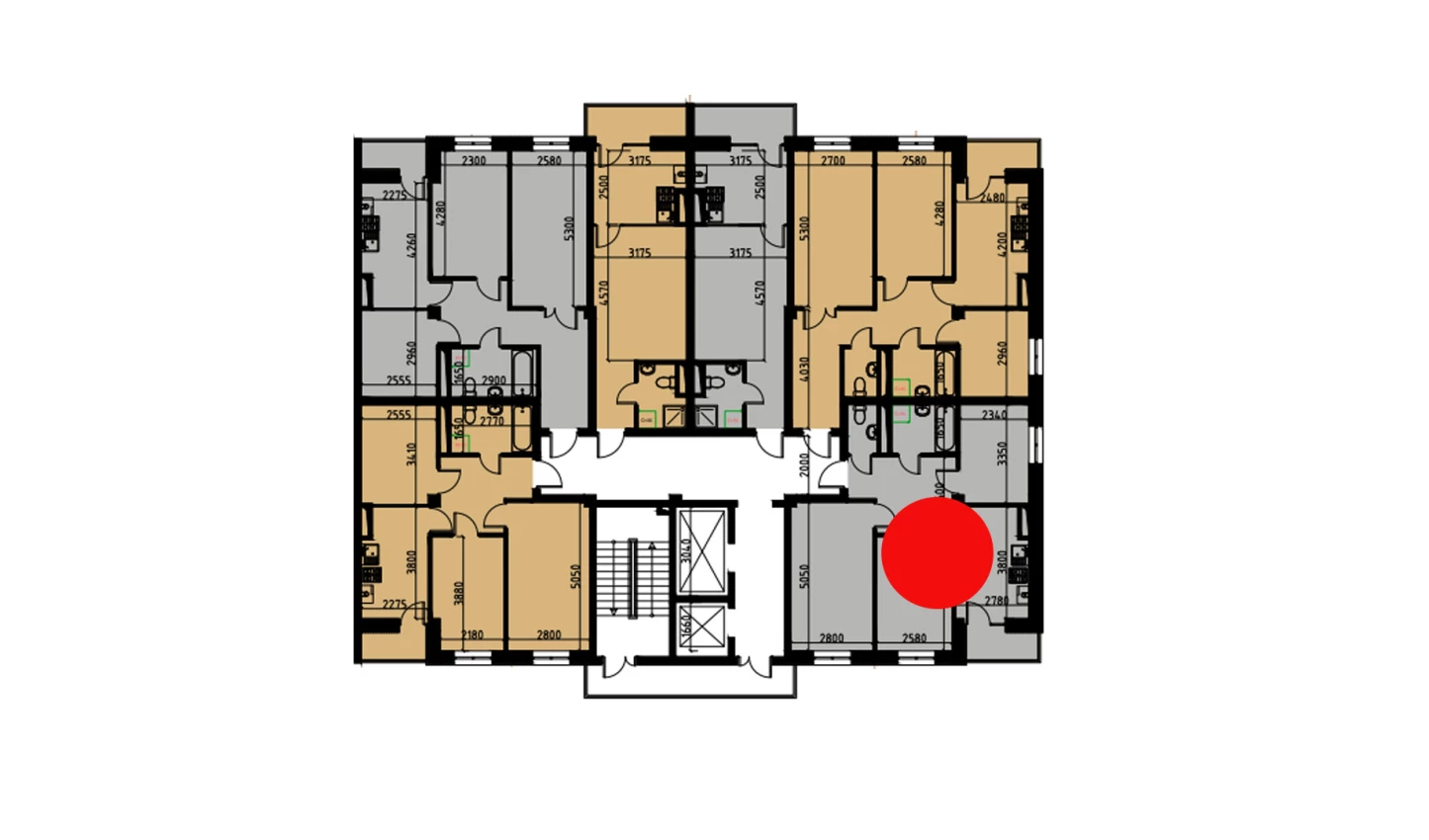 3-комн. квартира 55.32 м²  8/10 этаж | Жилой комплекс YANGIOBOD RESIDENCE