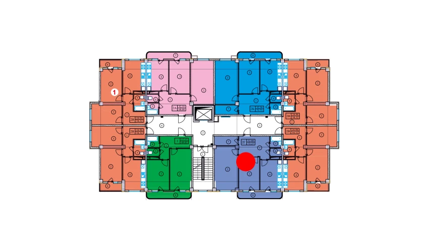 2-xonali xonadon 72.27 m²  8/9 qavat | YANGI O'ZBEKISTON Turar-joy majmuasi
