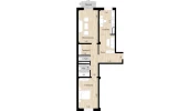 2-xonali xonadon 79.8 m²  8/10 qavat | Ko'kcha-Oqtepa Turar-joy majmuasi
